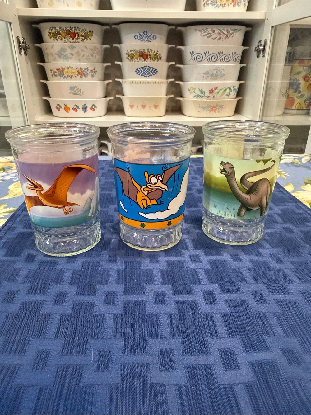 Vintage Dinosaur Glasses - Set of 3